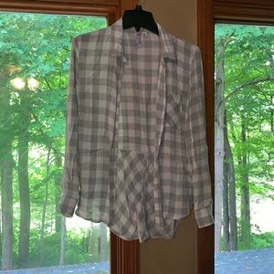 Grey & white Flannel